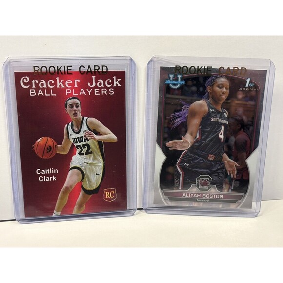Caitlin Clark Aliyah Boston 2 Rookie Card Lot Indiana Fever WNBA #1 Draft Pick - Picture 1 of 4